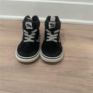 Vans Kids Black and White High-Top Sneakers